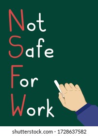 arbeitsunfähig, handgehaltene Kreide, Vektor-Abbildung 