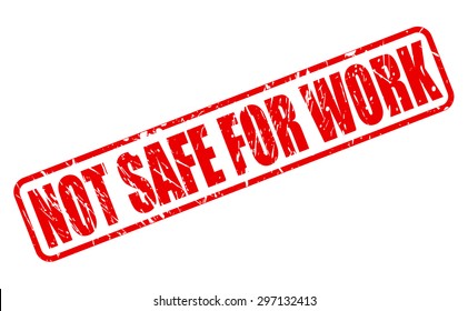 Not safe for work red stamp text on white