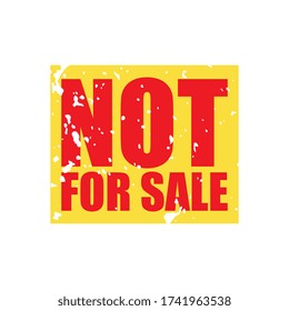 Not For Sale Grunge Label