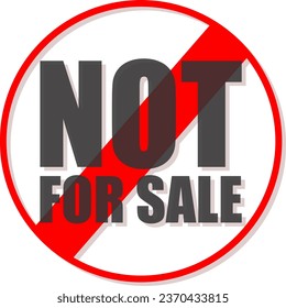 not for sale sign design stamp vector