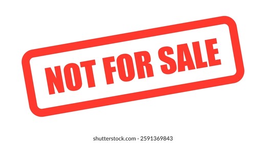 Not For Sale Stamp Label