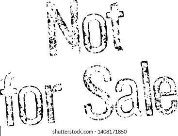 NOT FOR SALE stamp on white