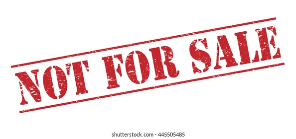not for sale vector stamp on white background