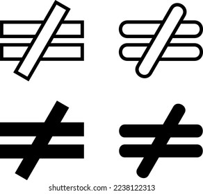 Not the same as is one of the mathematical symbols that show something or two conditions that are unequal or unequal