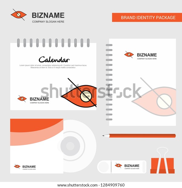 Not seen  Logo,\
Calendar Template, CD Cover, Diary and USB Brand Stationary Package\
Design Vector Template