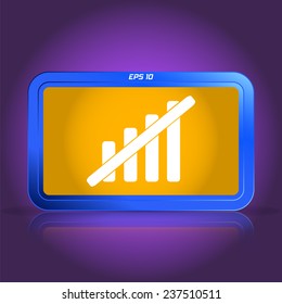 Not signal strength indicators. Specular reflection. Made vector illustration