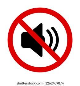 Not Speaker sign vector - Vector