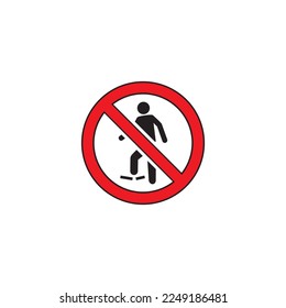 not stepped on icon symbol sign vector
