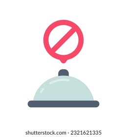 Not Taking Orders icon in vector. Illustration