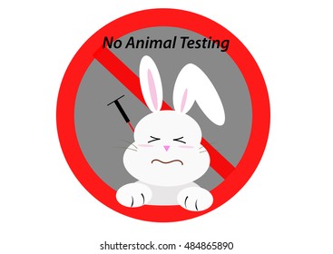 not tested on animal vector sign