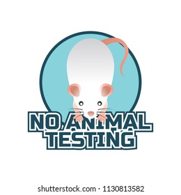 not tested on animals, cruelty free, no animal testing logo for doctor or clinic, vector illustration
