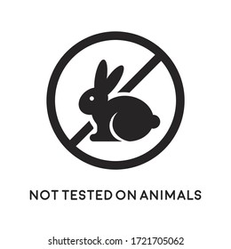 Not tested on animals icon. Vector illustration.  