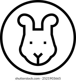 not tested on animals icon. Thin linear style design isolated on white background