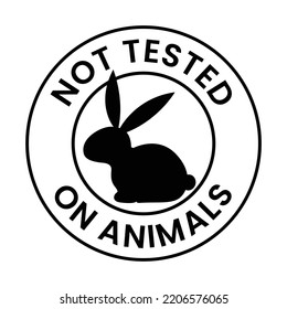 Not Tested on Animals Illustration isolated on a White Background