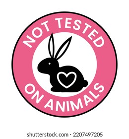 Not Tested on Animals Illustration isolated on a White Background
