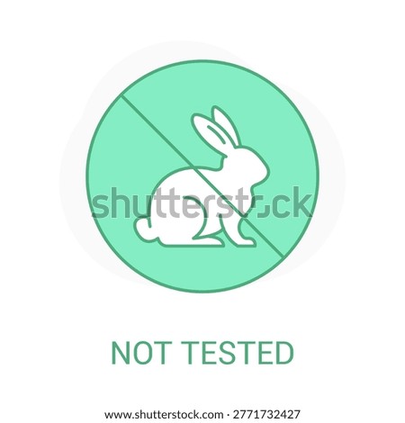 Not Tested on Animals Line Icon – Cruelty Free Symbol