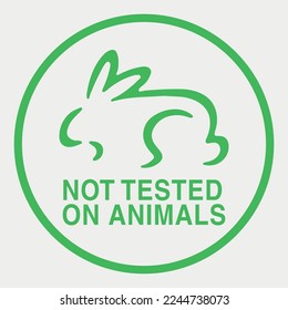 Not tested on Animals sign vector illustration