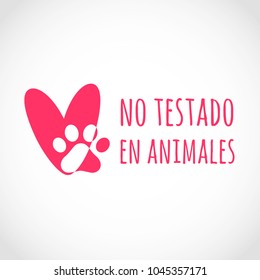 Not Tested on animals in spanish