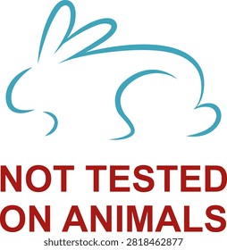 Not tested on animals. Warning symbol. The product and its ingredients have not been tested on animals. Humane treatment of animals. Labeling on the package.