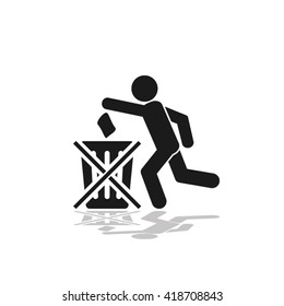 Not throw icon vector. 