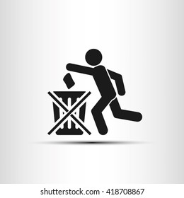 Not throw icon vector.