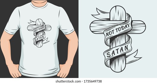 No Hoy Satanás. Diseño de camisetas único y moderno.