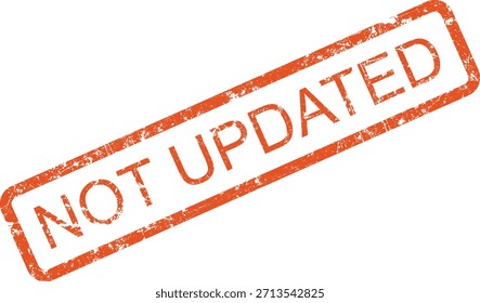 Sello de advertencia rojo de Grunge no actualizado para contenido obsoleto