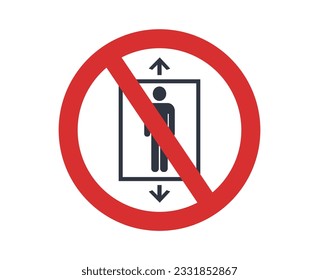 Not Use this Lift for People Symbol.
