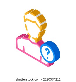 not verified profile isometric icon vector. not verified profile sign. isolated symbol illustration