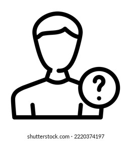 not verified profile line icon vector. not verified profile sign. isolated contour symbol black illustration