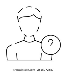 not verified profile line icon vector. not verified profile sign. isolated contour symbol black illustration
