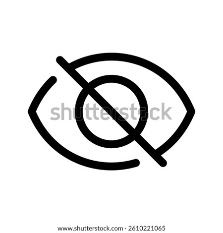 Not Visible Icon Vector Symbol Design Illustration