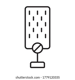 not voice symbol, microphone with forbidden sign icon over white background, line style, vector illustration
