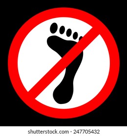 Not Walk icon great for any use. Vector EPS10.