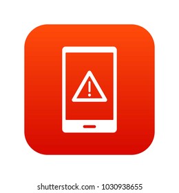 Not Working Phone Icon Digital Red For Any Design Isolated On White Vector Illustration