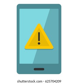 Not Working Phone Icon Flat Isolated On White Background Vector Illustration