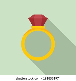 Notargoldring-Symbol. Flache Illustration von notariellem Goldring, Vektorsymbol für Webdesign