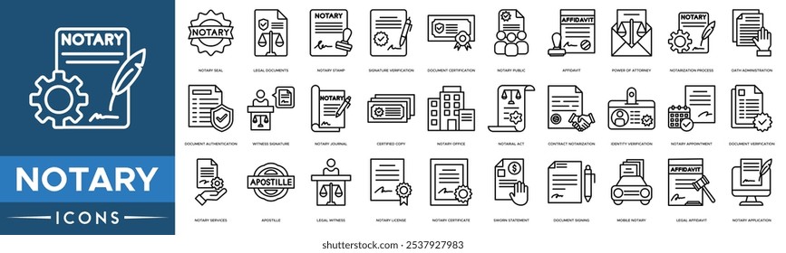 Notariatsymbol. Notariatssiegel, Rechtsdokumente, Notariatsstempel, Unterschriftenprüfung und Dokumentenzertifizierung