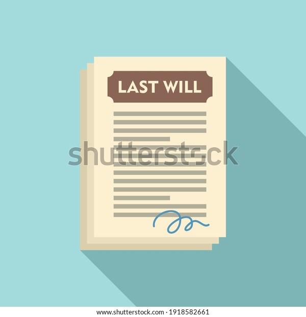 Notary last will icon. Flat illustration\
of notary last will vector icon for web\
design