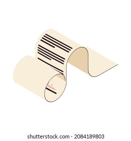 notary legal document roll icon