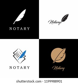 Notary Logo Collection. Vector Illustration