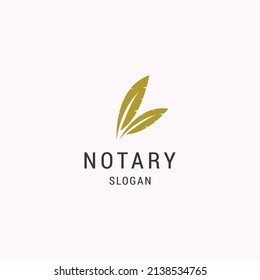 Notary logo icon design template vector illustration