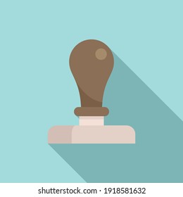 Notary metal stamp icon. Flat illustration of notary metal stamp vector icon for web design