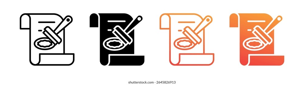 Notario Multi Style Icon Set Vector