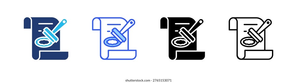 Notary Multi Style Icon Set Vector