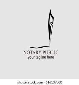 Notary Public Logo Vector Illustration