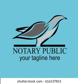 Notary public logo vector illustration