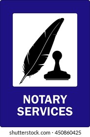 Notary Public Services.Vector Illustration.