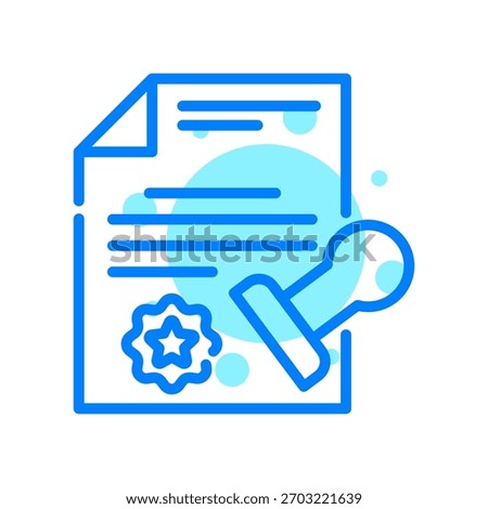 Notary Seal Icon In Shape Vector Illustration