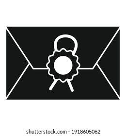 Notary testament letter icon. Simple illustration of notary testament letter vector icon for web design isolated on white background